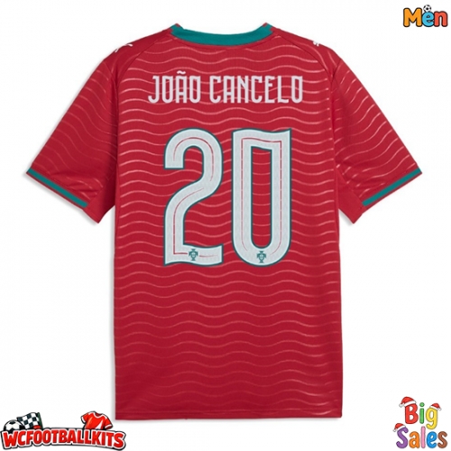 Portugal Joao Cancelo #20 Replica Home Stadium Shirt World Cup 2026 Short Sleeve